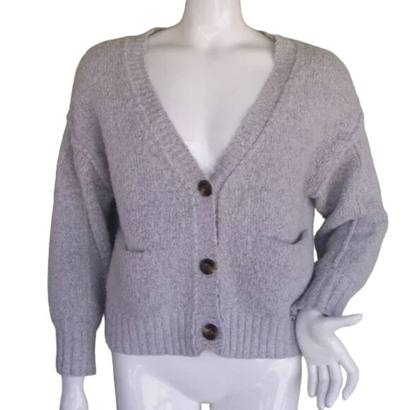 WILLIAM RAST Sweater, XS Oversized, Grandpa Cardigan, Pockets, 3 buttons - Picture 1 of 12